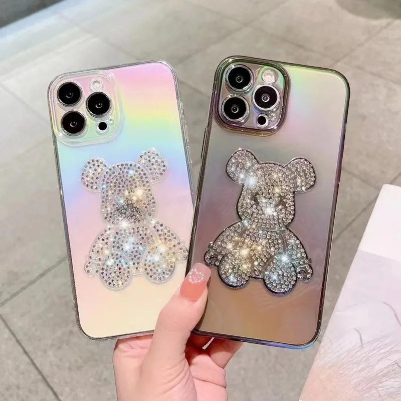 Mobile Phone Cases Cute bear diamond cover,Cute woman ,for iphone13 13promax 12promax 12 11,soft silicone material,newest fashion style,