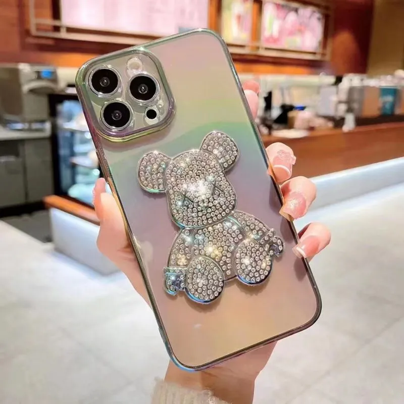 Mobile Phone Cases Cute bear diamond cover,Cute woman ,for iphone13 13promax 12promax 12 11,soft silicone material,newest fashion style,