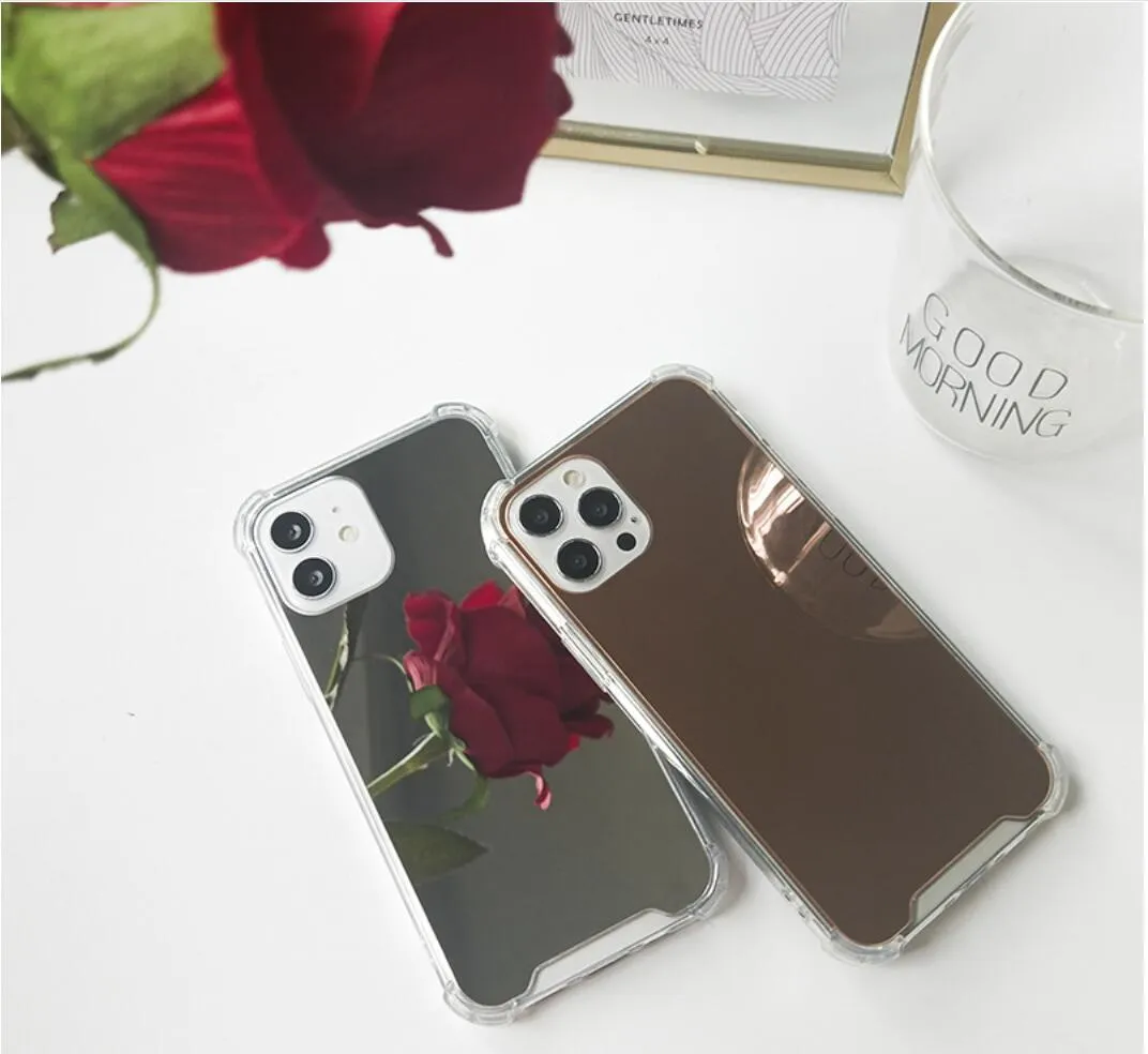 Electroplated mirror mobile phone Cases cover For iPhone 13 11 12 pro max 7 8 X XS