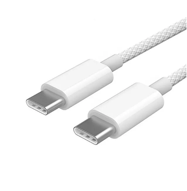 Nylon Braid USB-C To USB-C Fast Charging Cable For Iphone15 pro 15 pro max Samsung Xiaomi Huawei