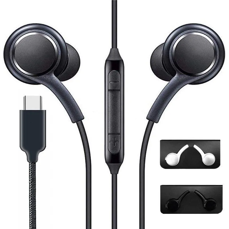 Spartan Portable Wired Headset for Samsung Note 10 S10 S20 Plus S21 ultra Earphones Type C Headphones Earbuds Headphone Stereo With Mic