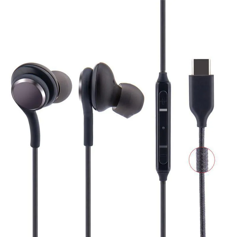 Spartan Portable Wired Headset for Samsung Note 10 S10 S20 Plus S21 ultra Earphones Type C Headphones Earbuds Headphone Stereo With Mic